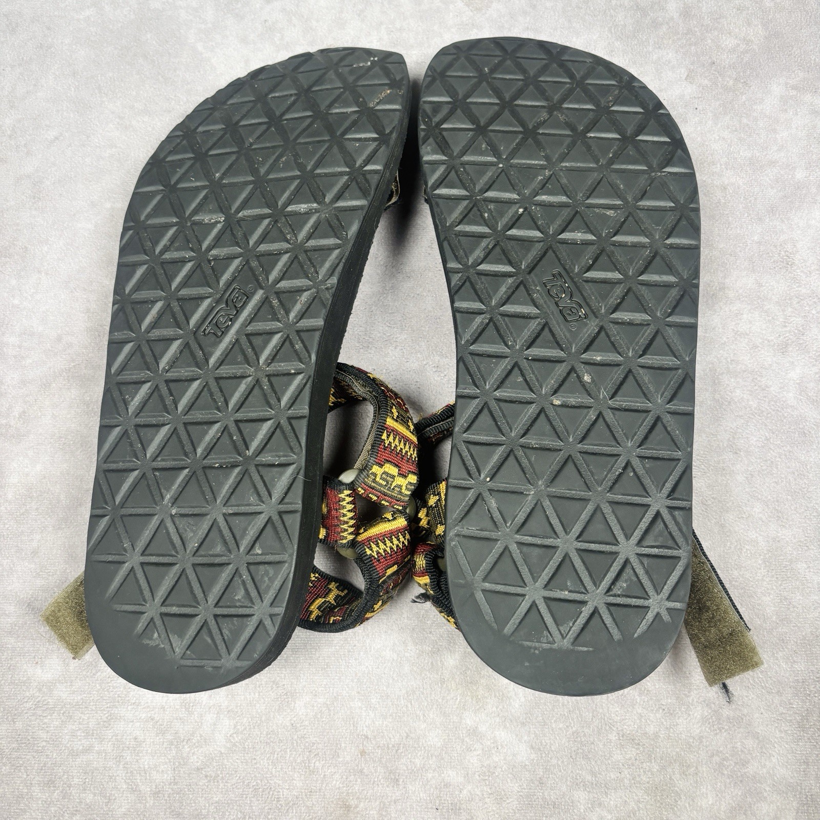 Lot of 2 Teva Men’s Original Universal Blue Red Green Hiking Sandals Sz 13