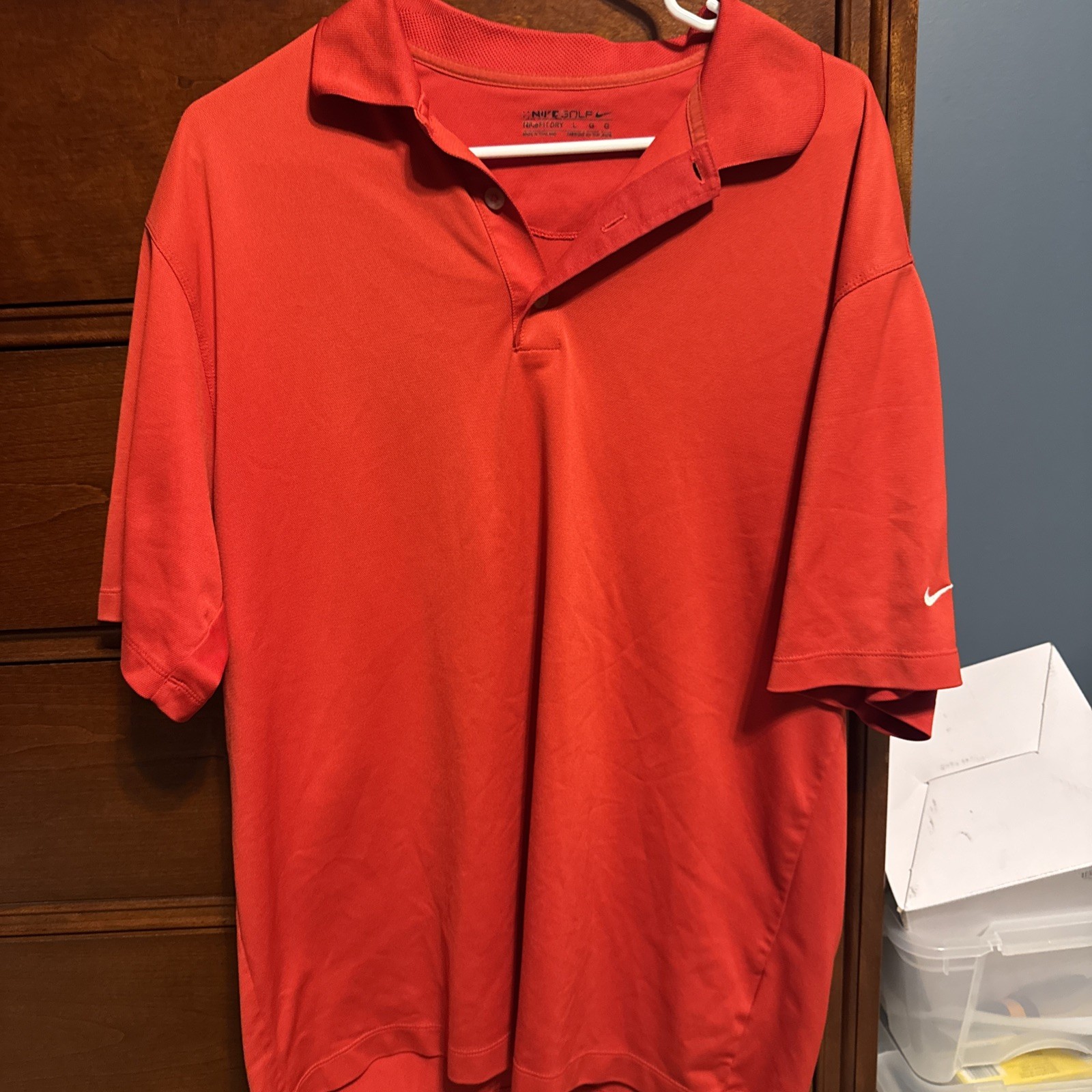 Nike Golf Polo Shirt XL Dri-Fit Short Sleeve Sunday Red like Tiger Woods