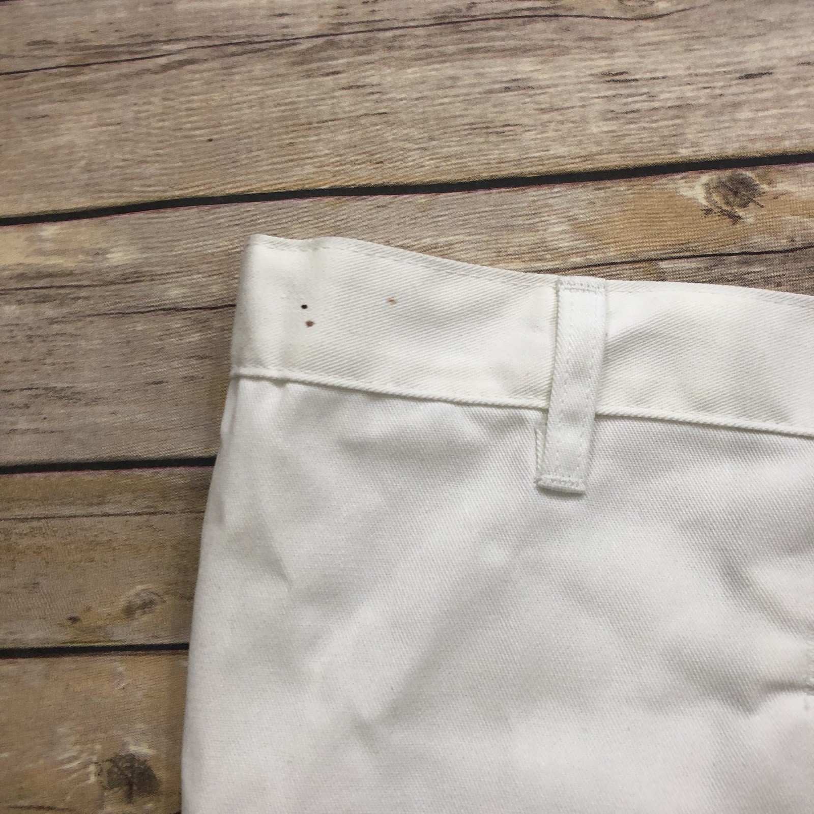 Classic Industrial Work Pants White Men’s Waist 58 60 Unhemmed Uniform PT20 #89