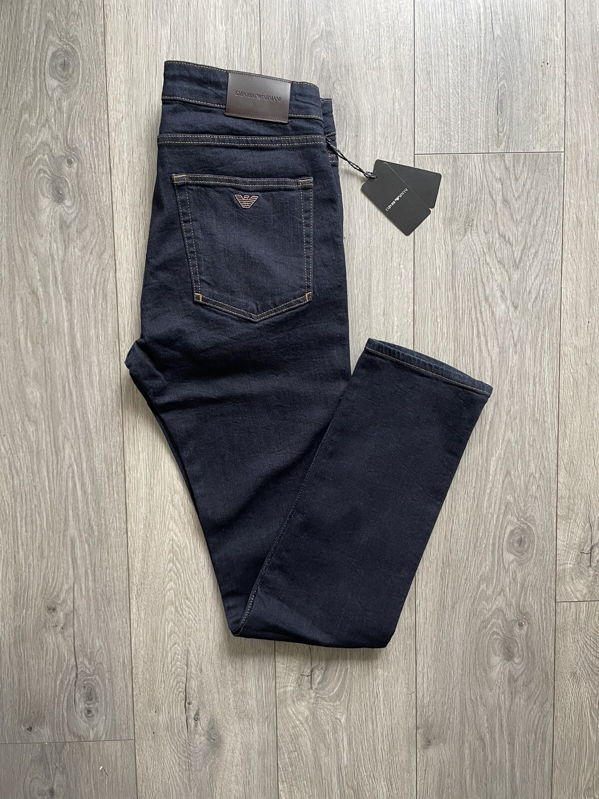 EA Armani Jeans Mens Dark Navy Blue 36” Waist/ 32 Leg. New BNWT