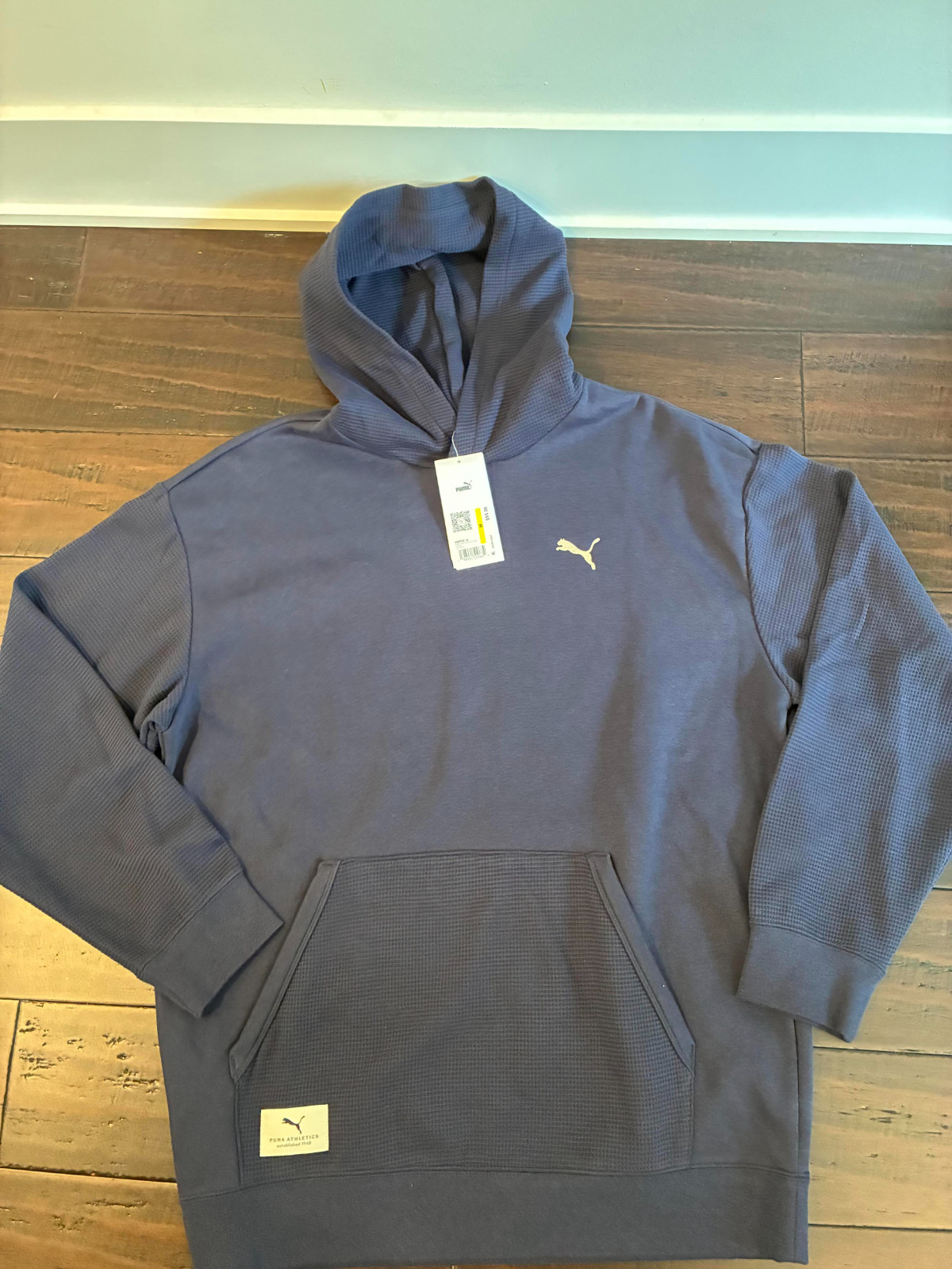 New Puma Mens Pullover Hoodie Shirt Bundle (3) Medium Black/Blue/Beige NWT