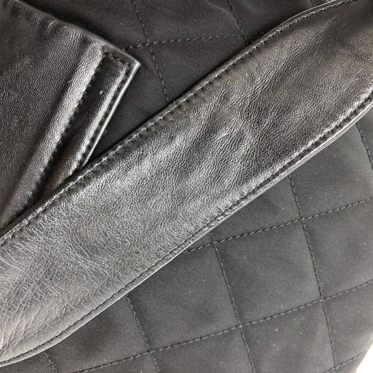 CHANEL Matelasse one belt SilverHardware Shoulder Bag Nylon Calf Ladies [Used]