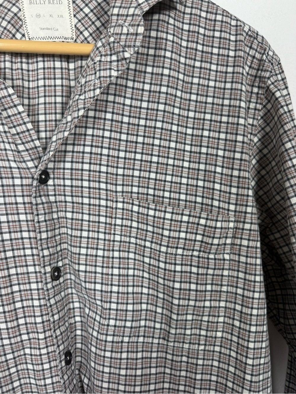 Billy Reid Standard Cut Plaid Button Down Shirt Men’s Medium