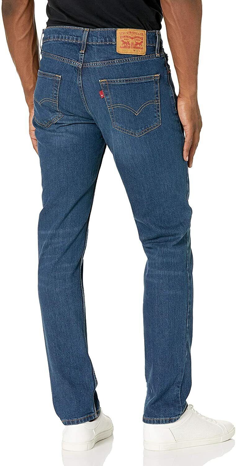 Levi’s 511 Men’s Slim Fit Stretch Sits Below Waist Jeans, Blue, Size 30X32