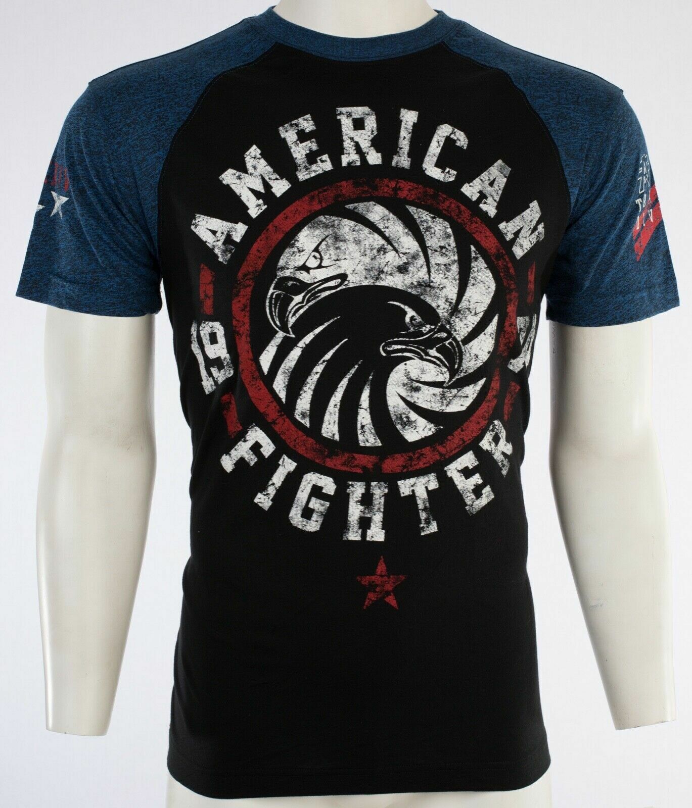 AMERICAN FIGHTER Bradley Black Blue Athletic Mens Crewneck T-shirt S-3XL NWT