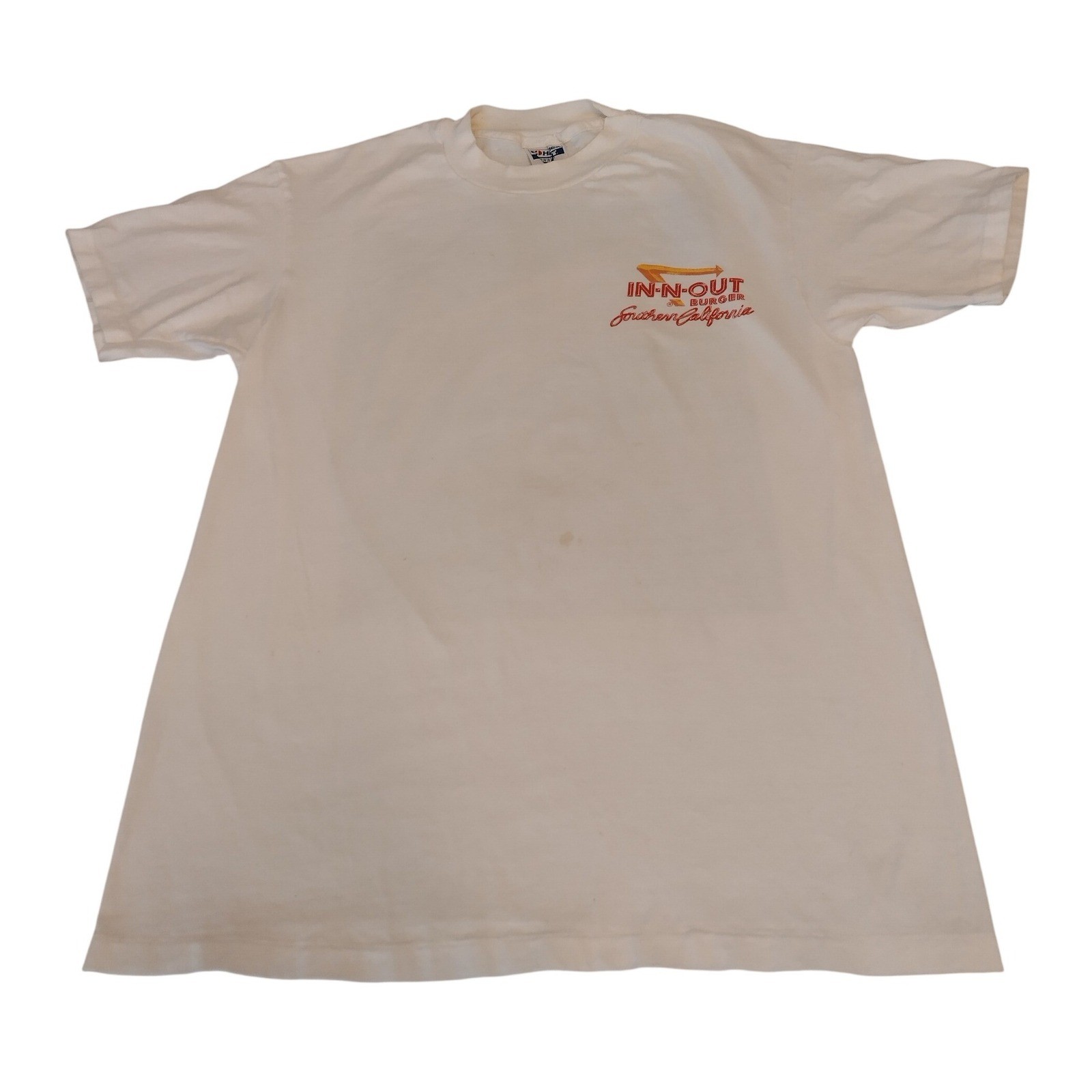 1991 In-N-Out Burger Classic Car T-Shirt Mens Large White Single Stitch