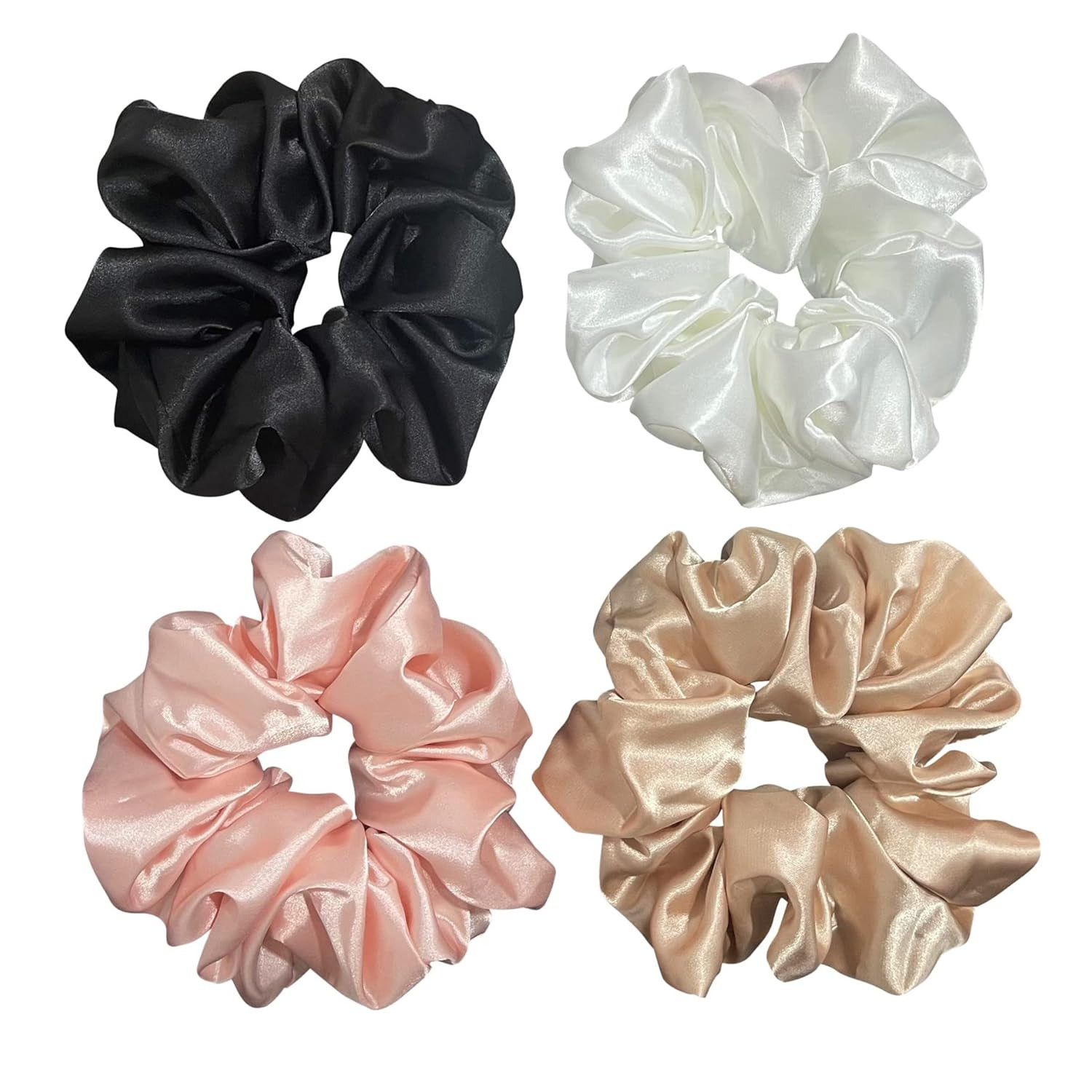 Large Satin Scrunchies XL Silk Oversized Scrunchie for Thick Long Hair Scrunchy