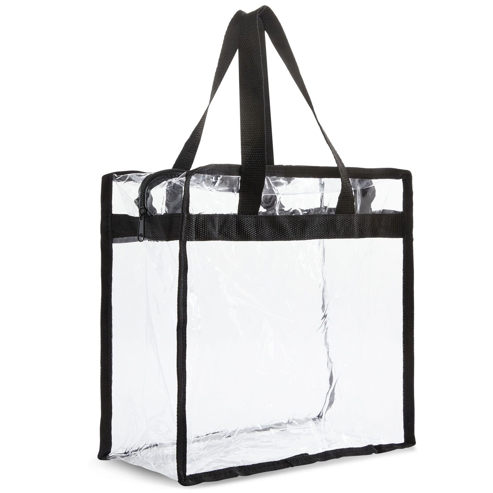 2 Pack Stadium Approved Clear Tote Bags with Handles for Beach Concert, 12x6x12