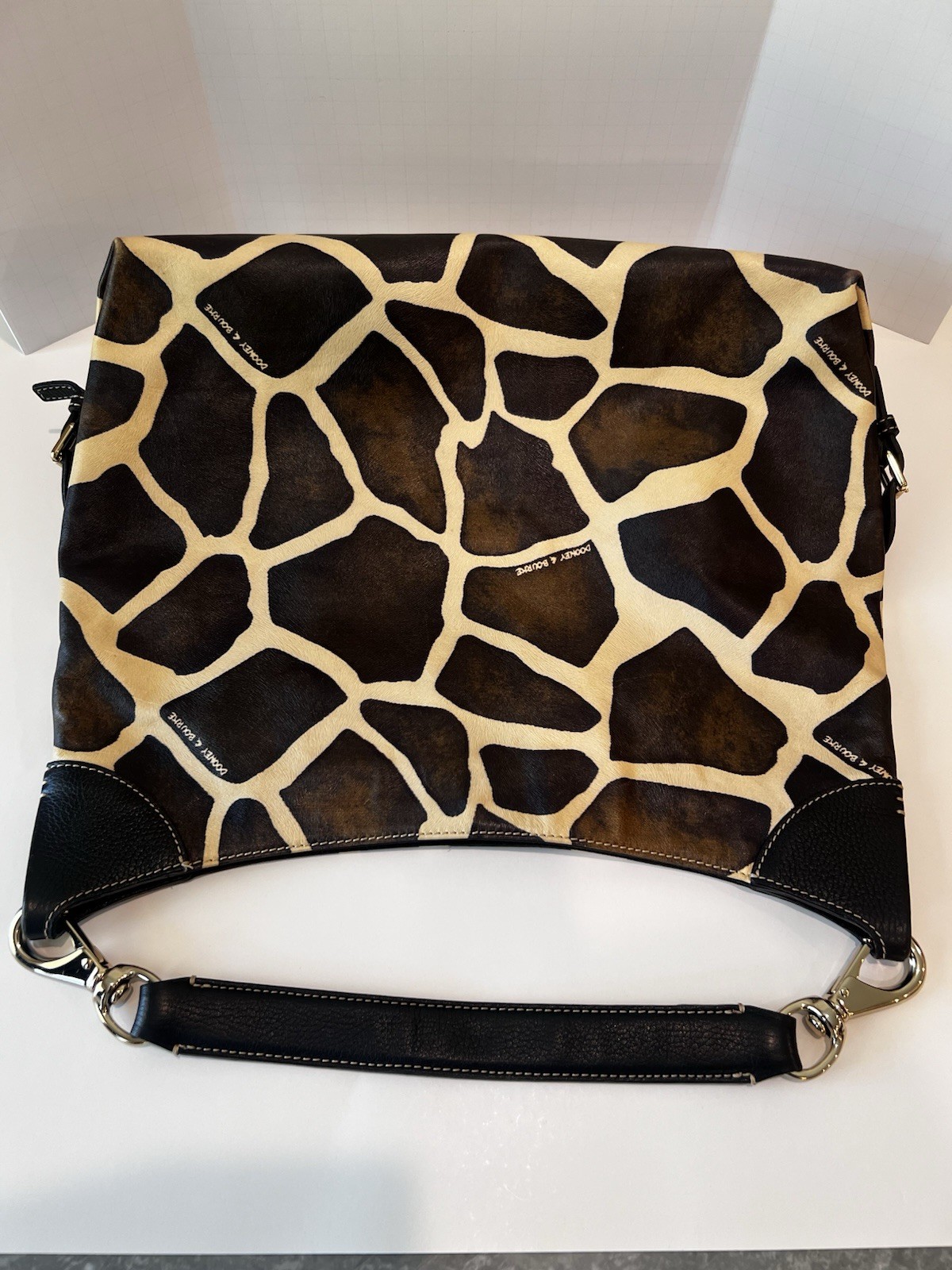 Dooney & Bourke Giraffe Animal Print Shoulder Bag Zip, Detachable Strap