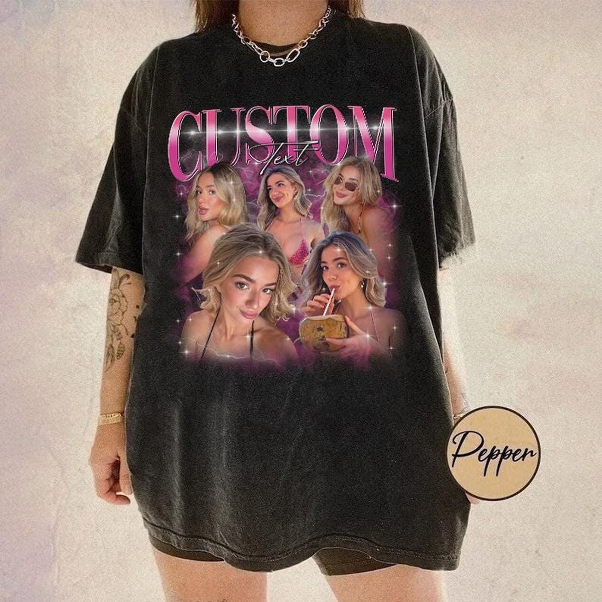 Custom Boyfriend Picture Shirt Gift Personalized Girlfriend Photo T-Shirt