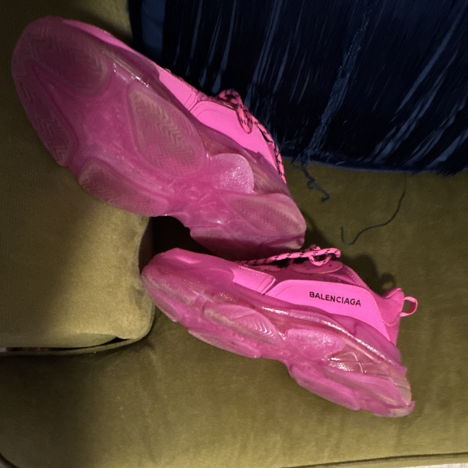 Balenciaga Triple S Pink Low Top Lace Up Athletic Sneaker Unisex AAA