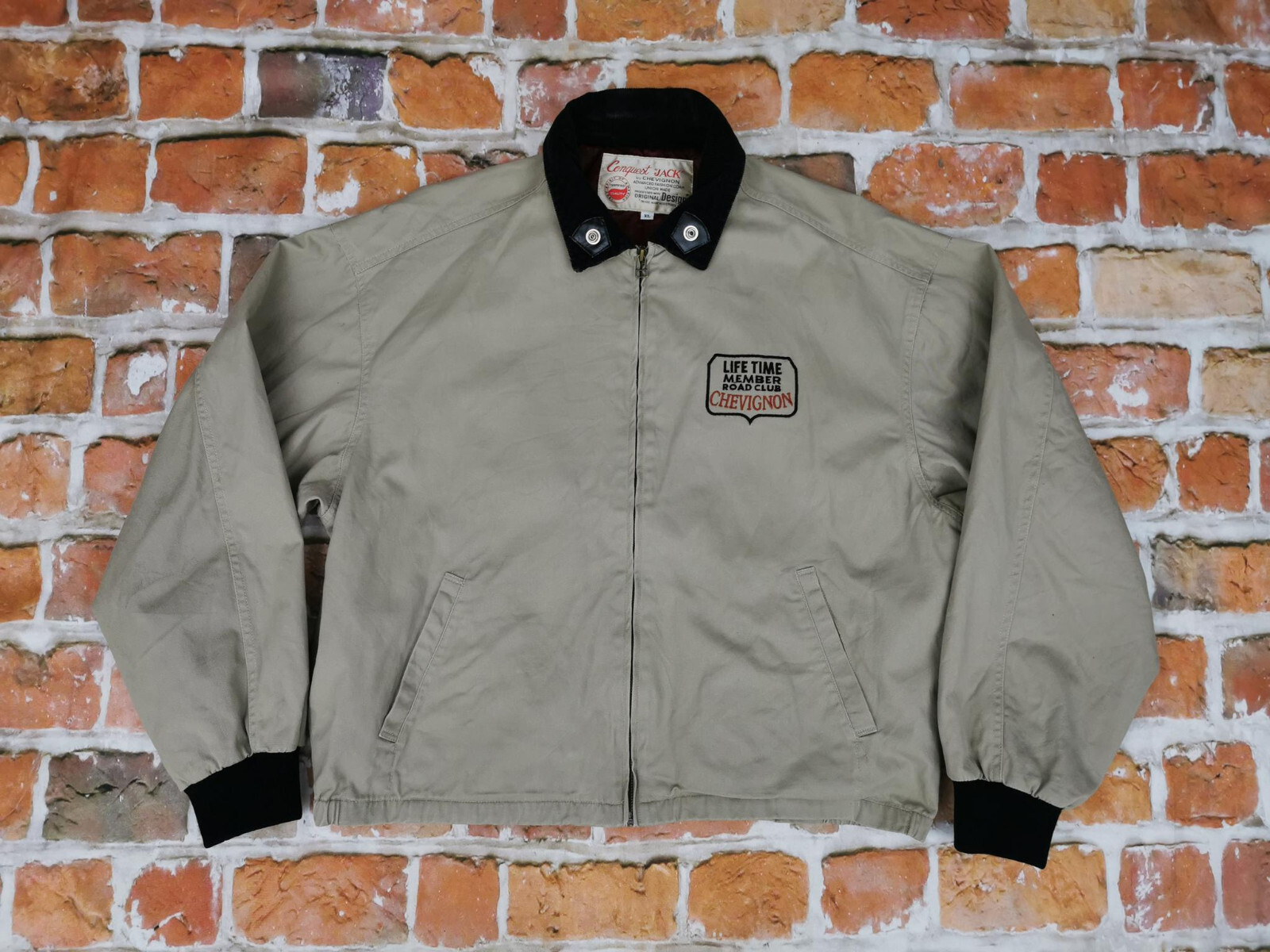 *CHEVIGNON VINTAGE DENIM JACKET*ROAD CLUB HIGH ROLLERS*CASUAL*SIZE: XL*TIP TOP