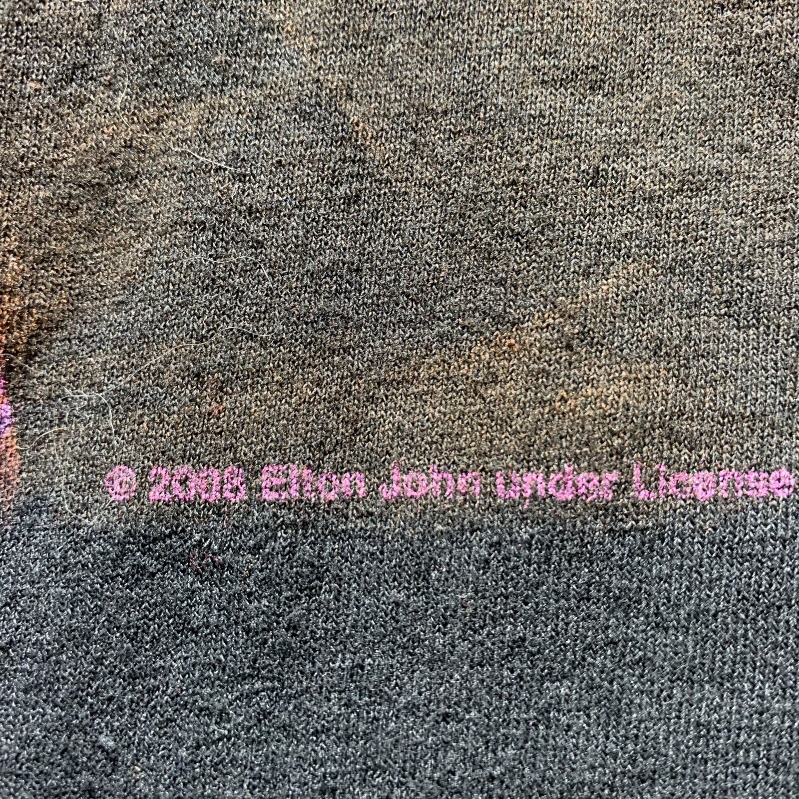 Elton John T-Shirt Rocket Man Tour Mens Size XL Black 2008