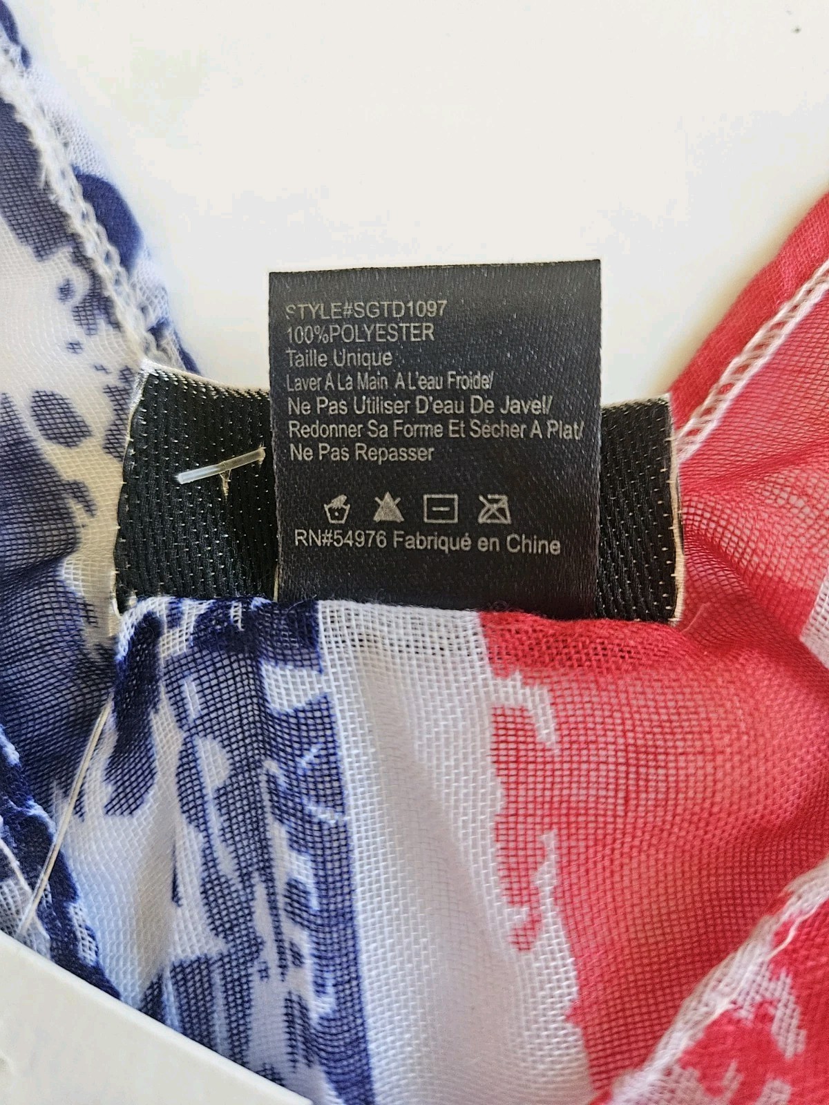 David & Young American Flag Cover Up One Size Patriotic Sheer Festival Beach Wra