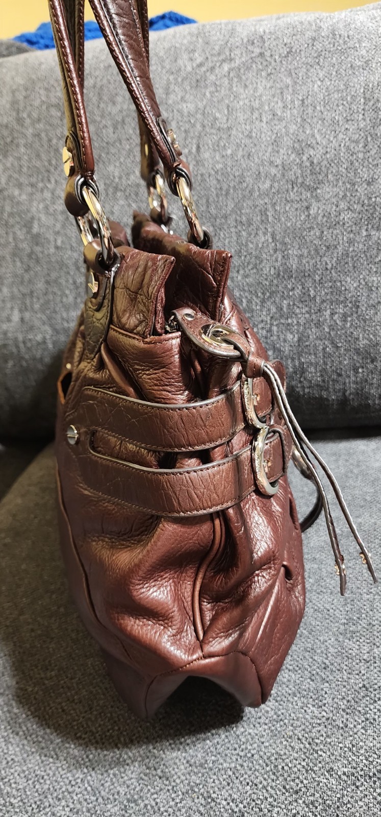 NWT B Makowsky Brandy Brown Eden Croco Zip Tote Hobo Bag Leather Purse $308
