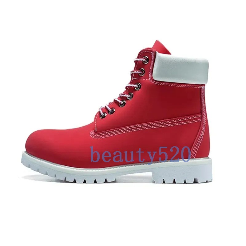 Mens Classic Leather Slip Waterproof Boot Durable Work Shoes Outdoor Ankle Boots