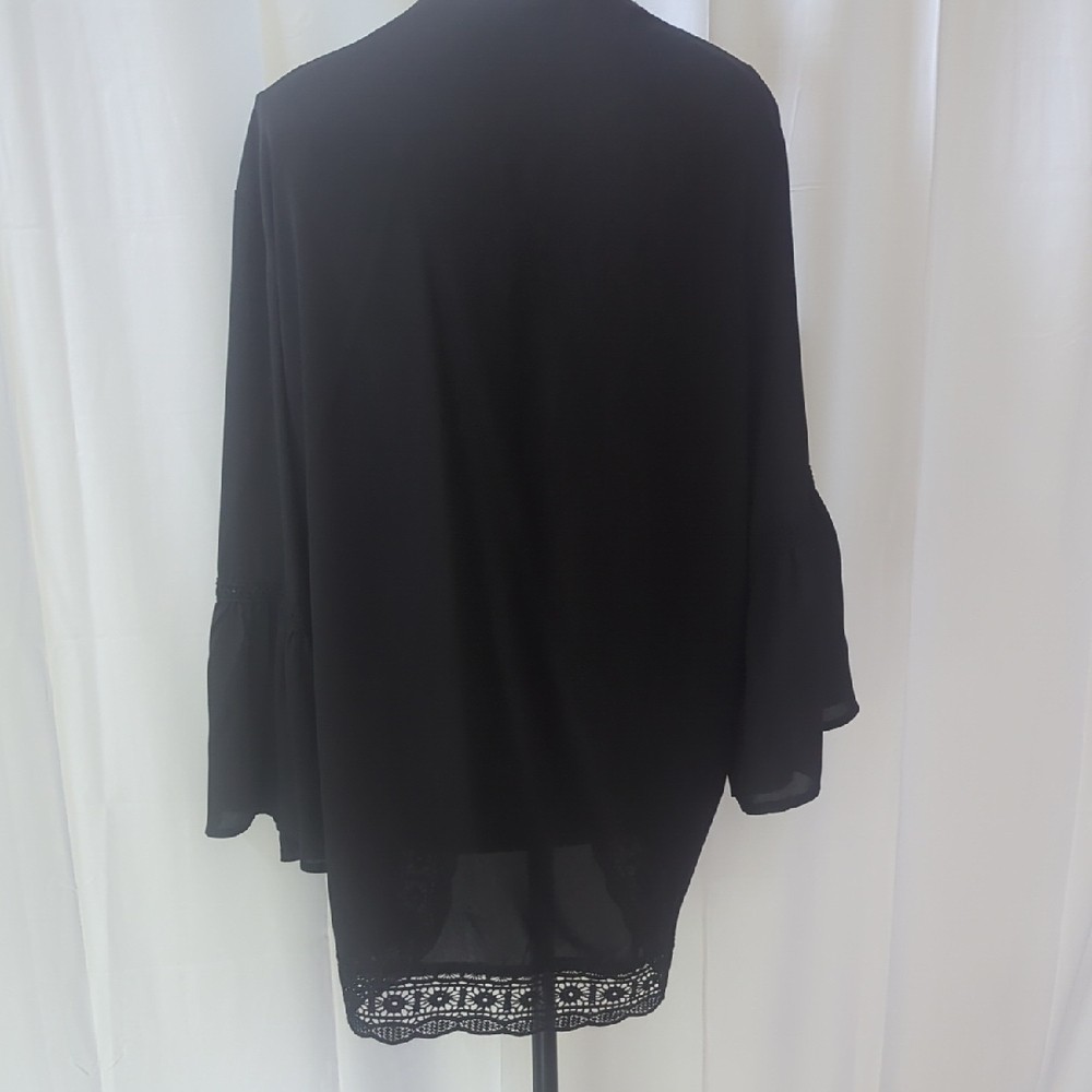 Source Unknown Black Lace Open Cardigan