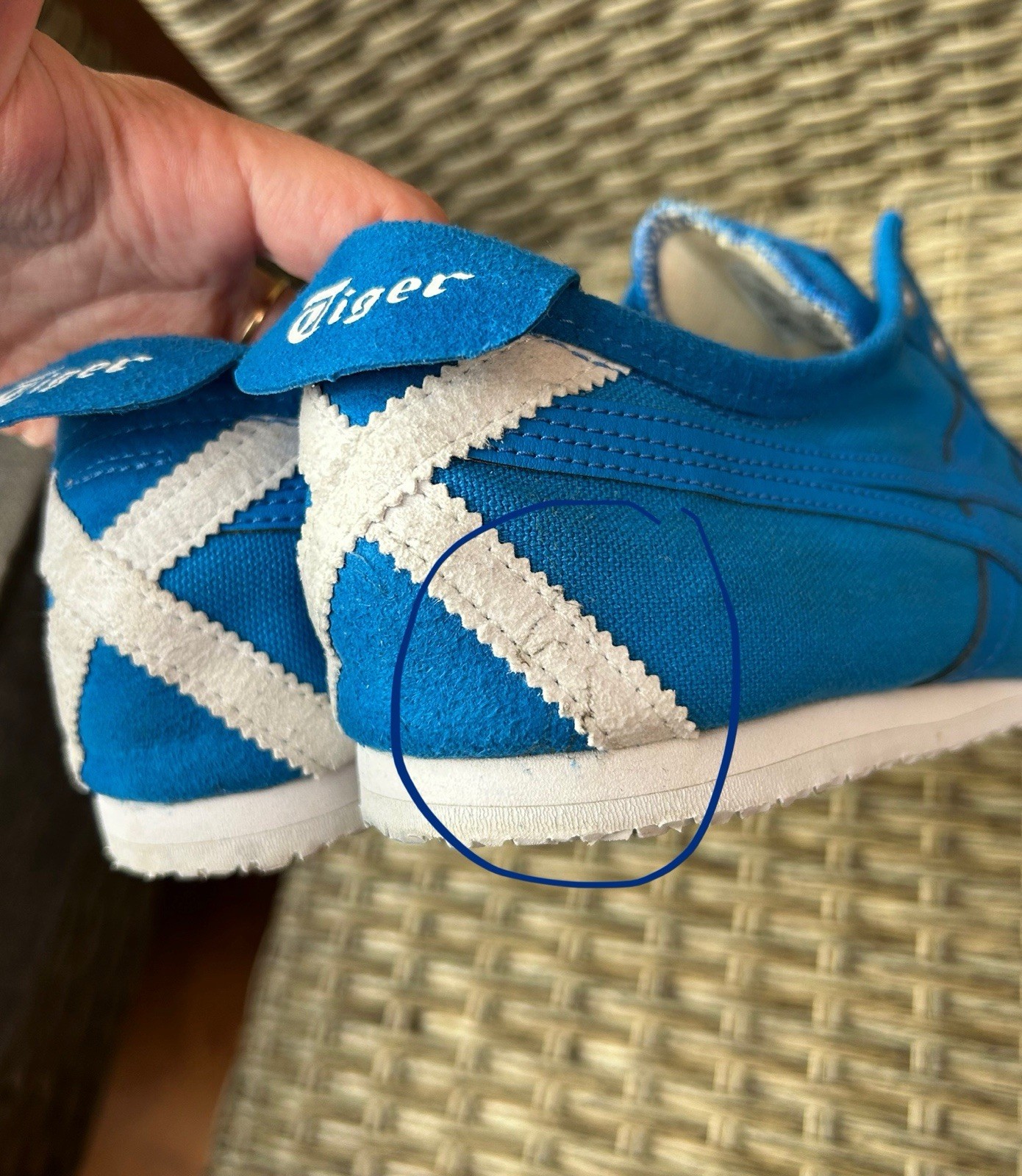 Onitsuka Tiger Mexico 66 Slip-On Trainers Canvas Blue US 7 AW18