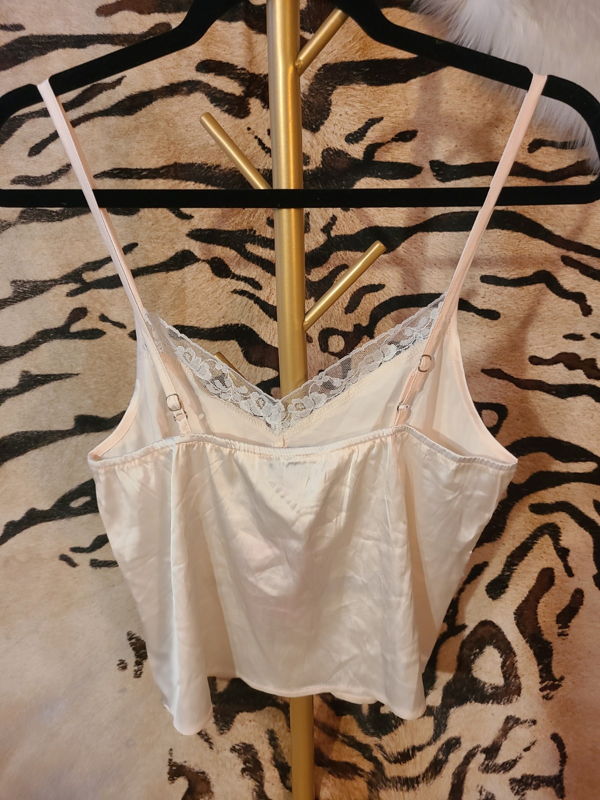 Tamar Lace Trim Satin Camisole, EDIKted $34 Retail Nordstrom Sz Large Sexy!