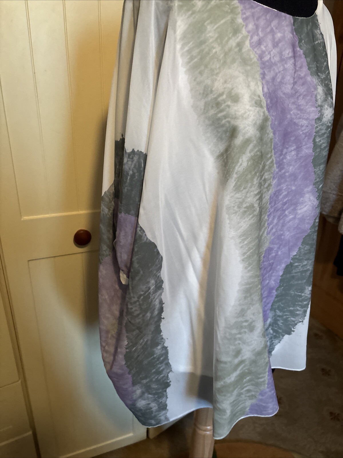 KLASS Preloved Ladies Top Size M Purple Mix Chiffon Layered Oversized Lagenlook