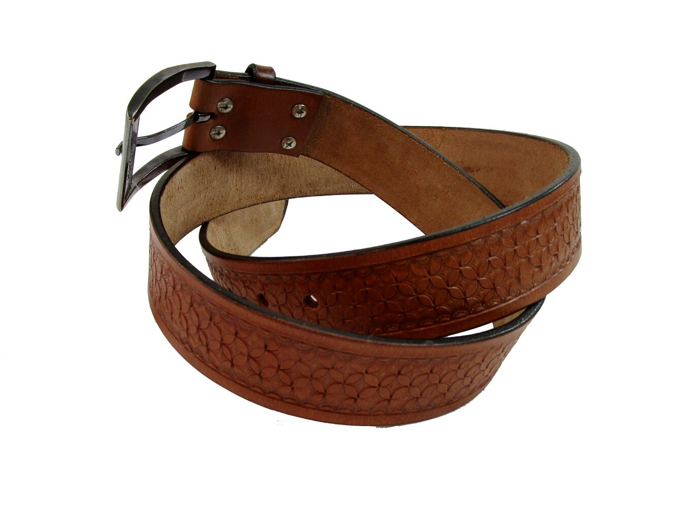 WESTERN BELTS FOR MEN TOOLED LEATHER WORK BELT CASUAL FOMRAL WEAR 32 TO 50