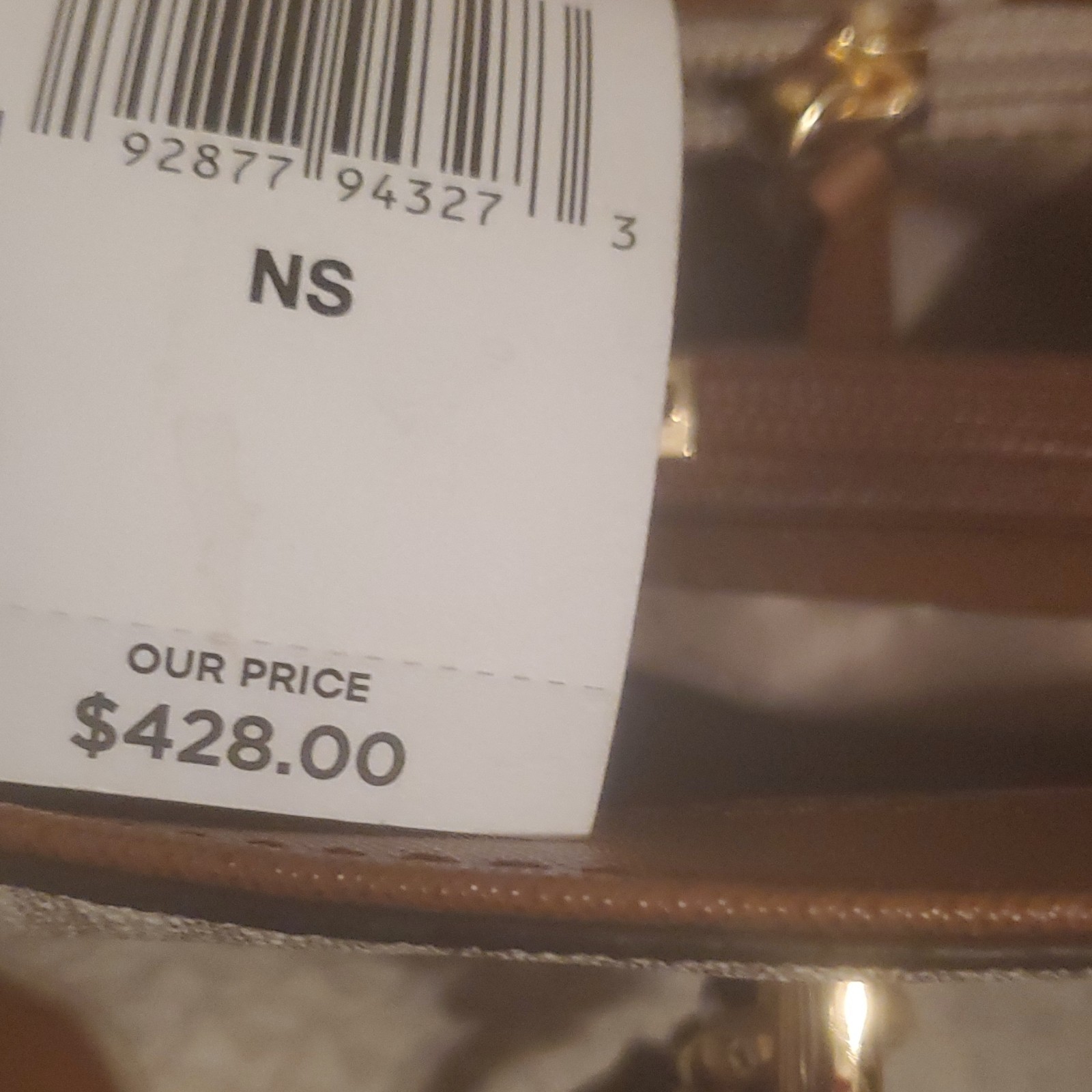 Michael Kors Signature Logo Tote Bag Large Zip Lined Inner Pockets Brown Beige