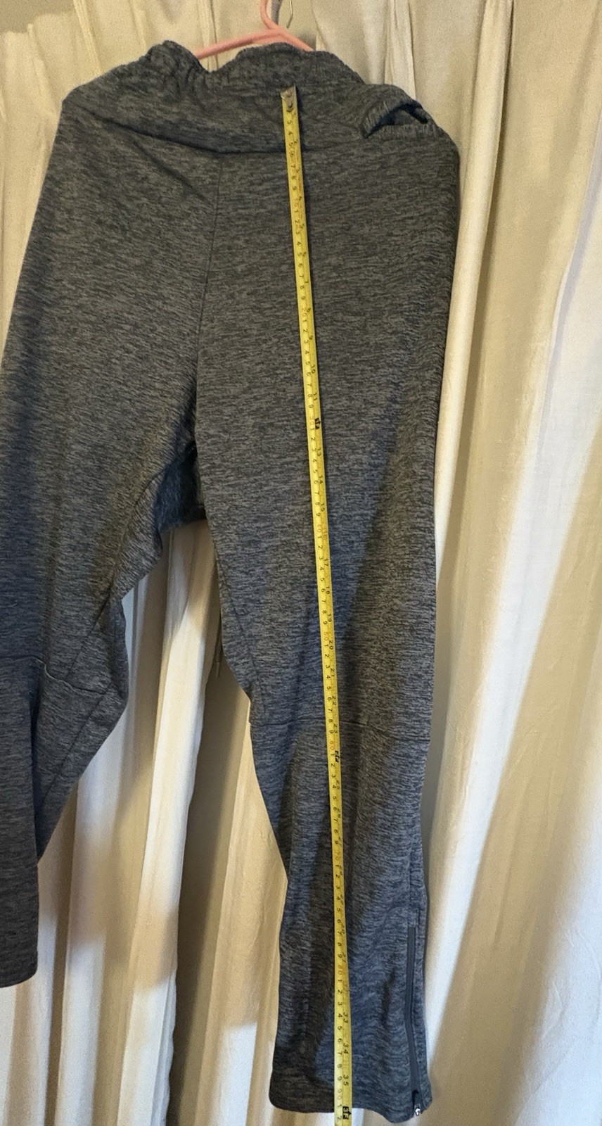 Heathered Gray Men’s Tech Fleece Sweatpants Size L Regular w/ Pockets