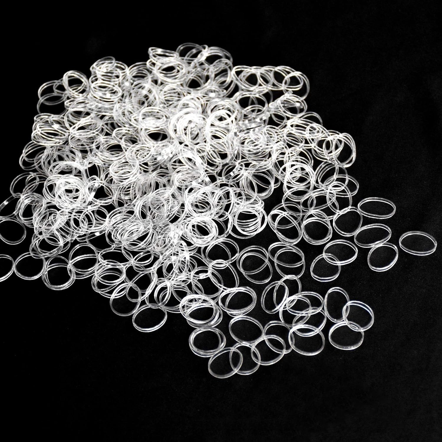 Mini Rubber Bands, 400pcs Clear Elastic Bands, Soft Hair Elastics Ties for Kids,