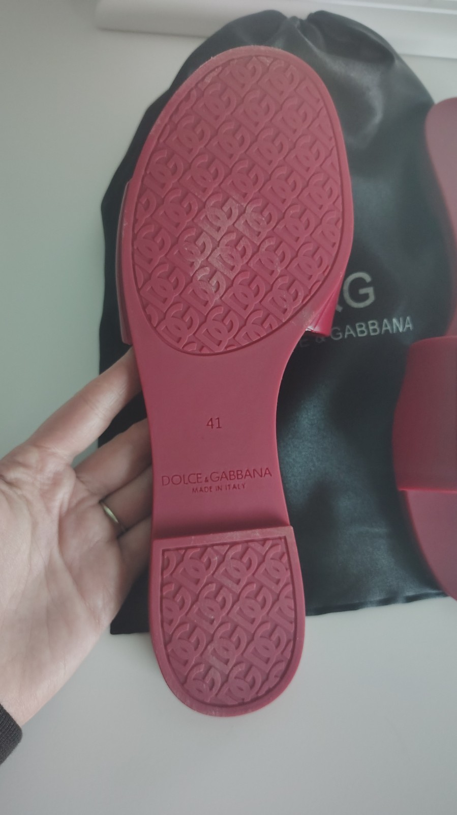 Pre-owned DOLCE&GABBANA Beach Rubber Slides Sandals Size 9 US