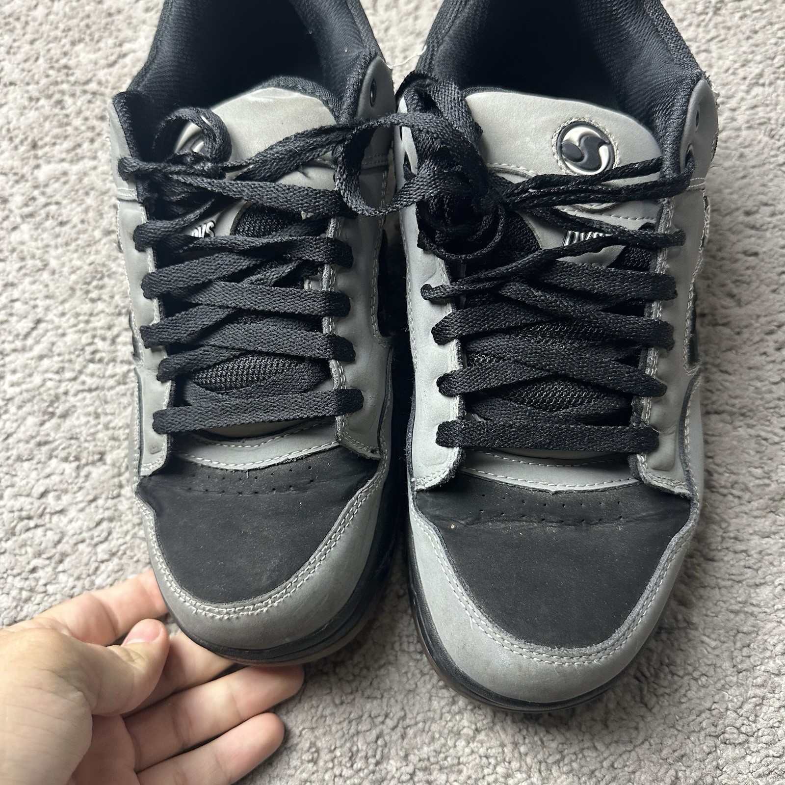 DVS Enduro Heir BlackCharcoal Gray Skater Y2K Grunge Wide Chubby Men’s Sz 10