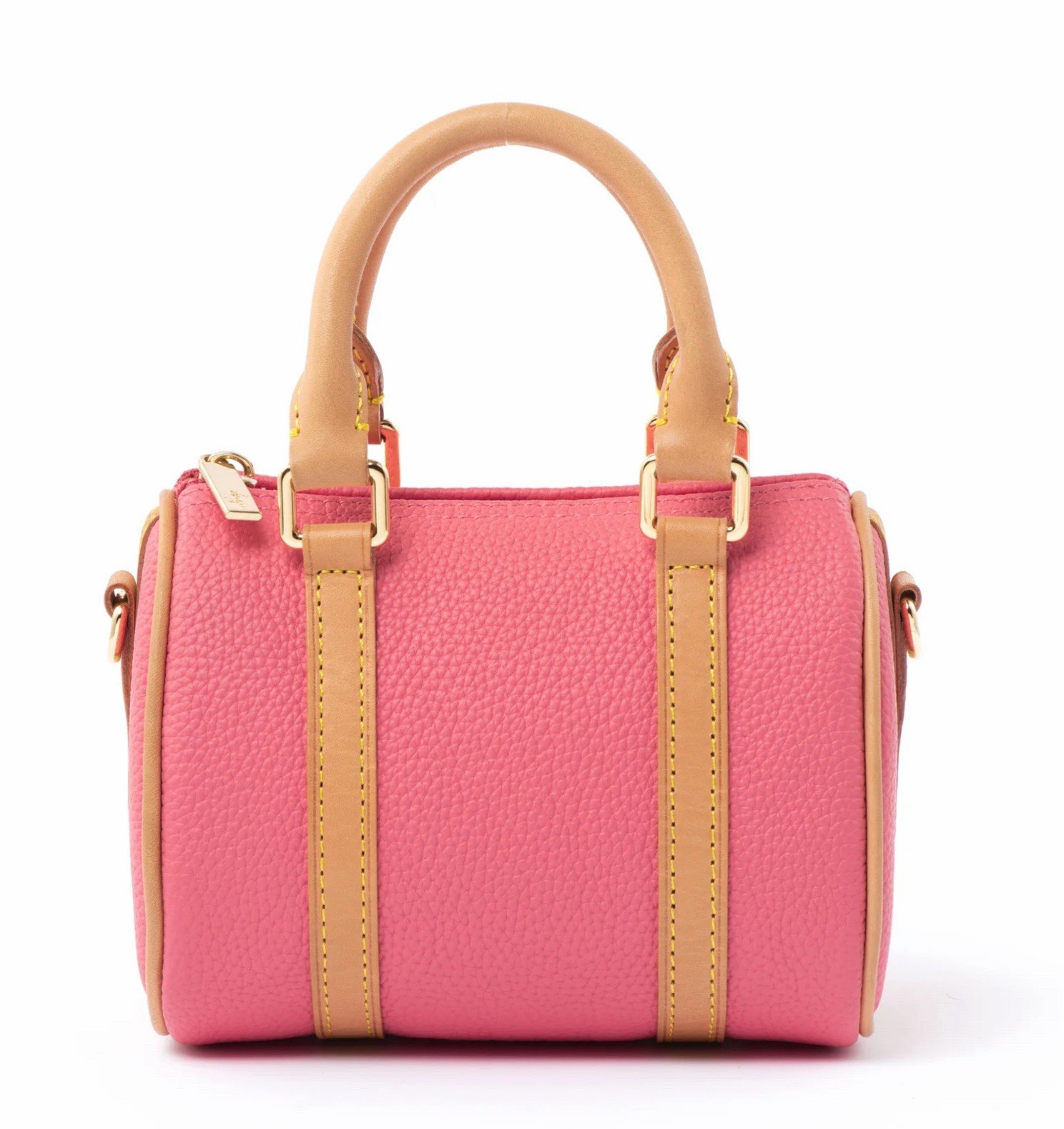 Dress Up Your Purse DUYP – NANO BOSTON BAG – TOGO LEATHER- HONEY VACHETTA
