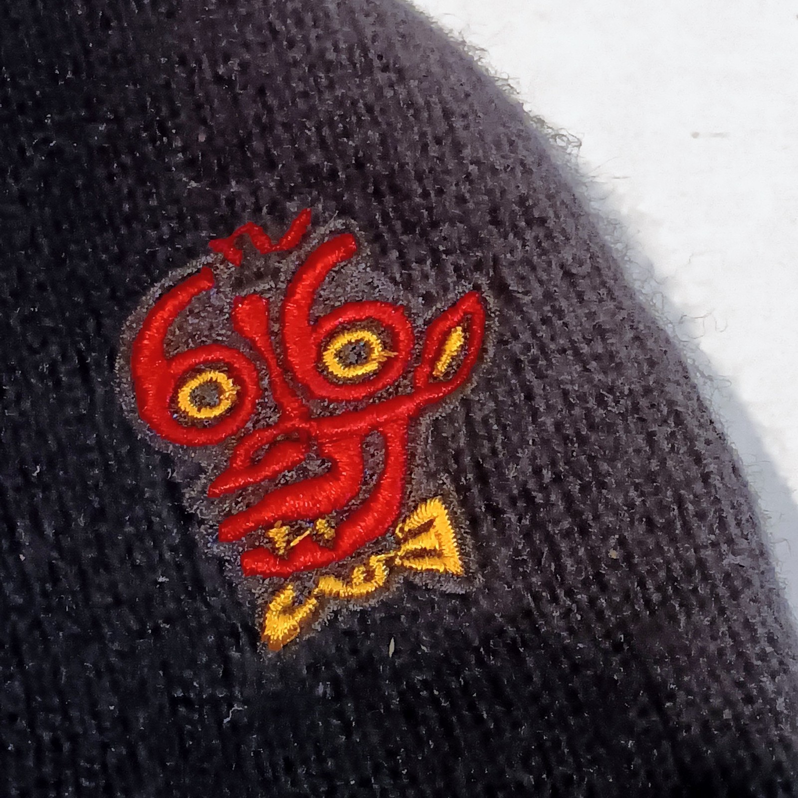 Killer Acid Highway To Hell Knit Beanie-One Size-Embroidered Patches-Fold Over