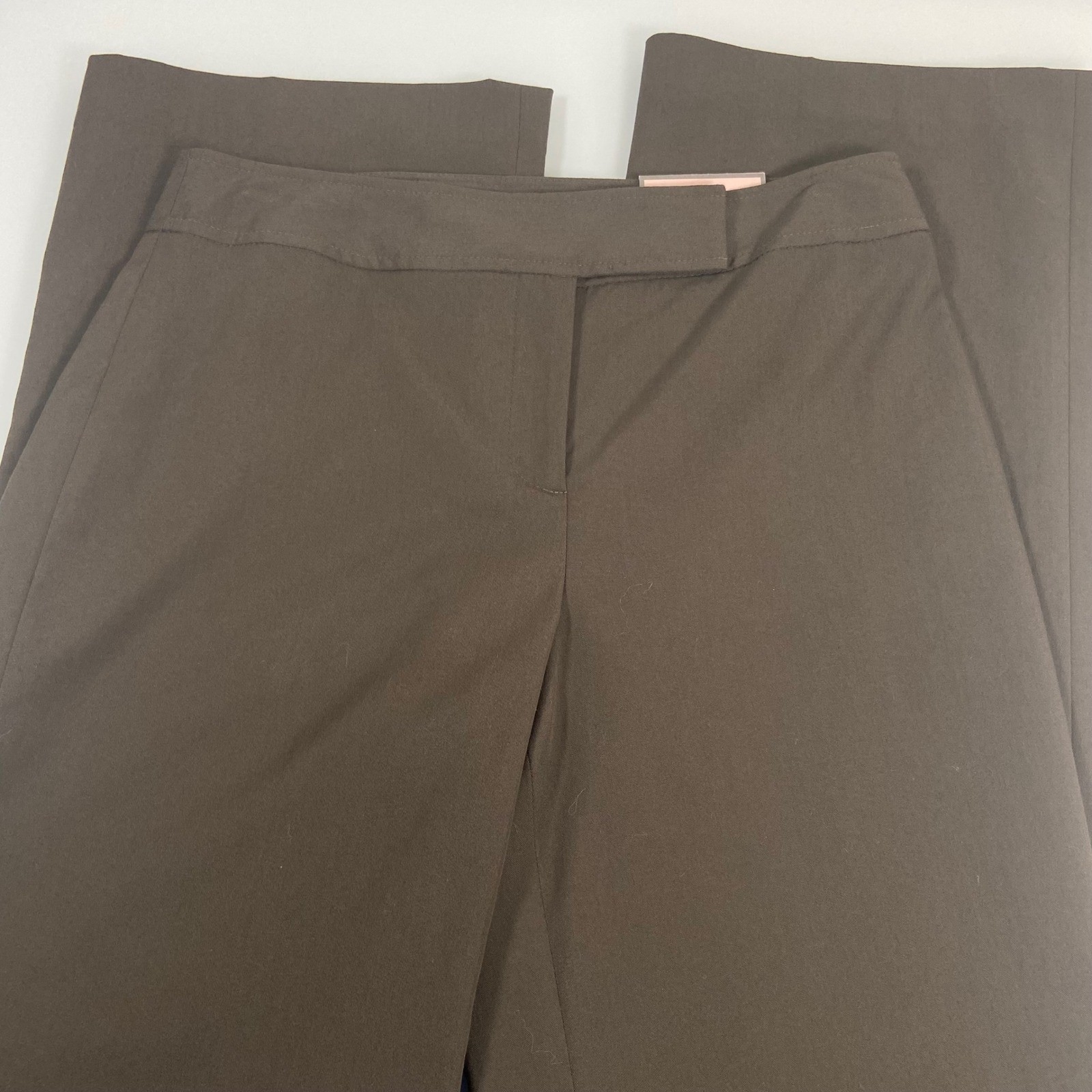 Ann Taylor Petites Women 4P Brown Audrey Dress Pants New Straight Leg Stretch