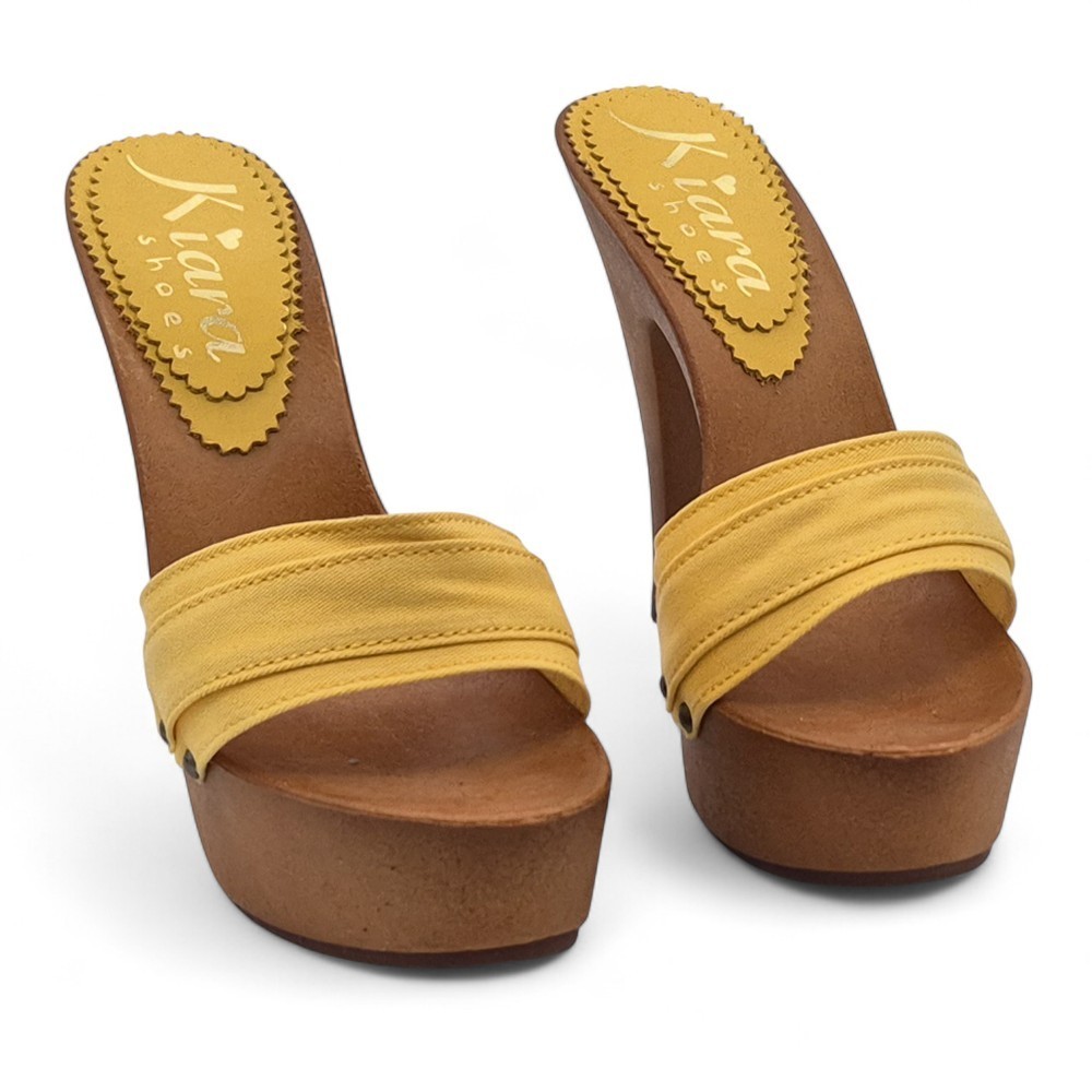 Yellow Clogs – Mou Base – Shoes Made in Italy 35-36-37-38-39-40-41 – Heel 13
