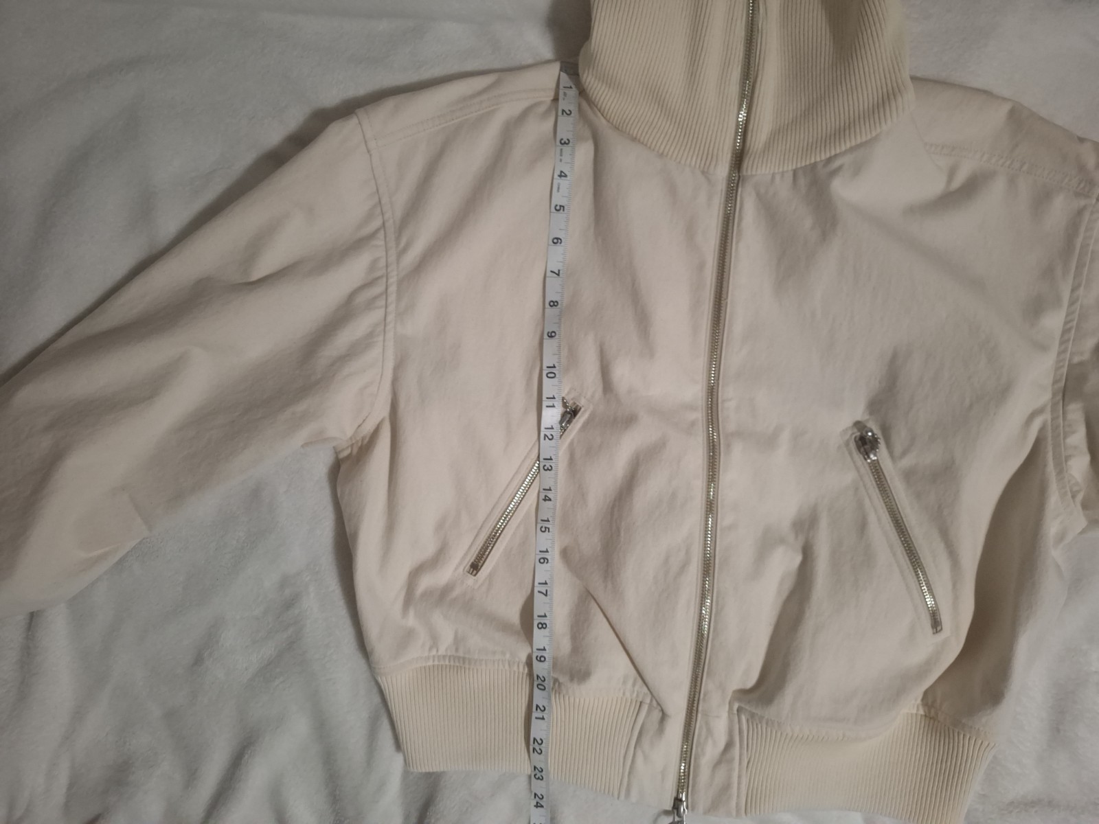 Kapital Water Repellant White Canvas Double Zip Beacon Jacket Size 3