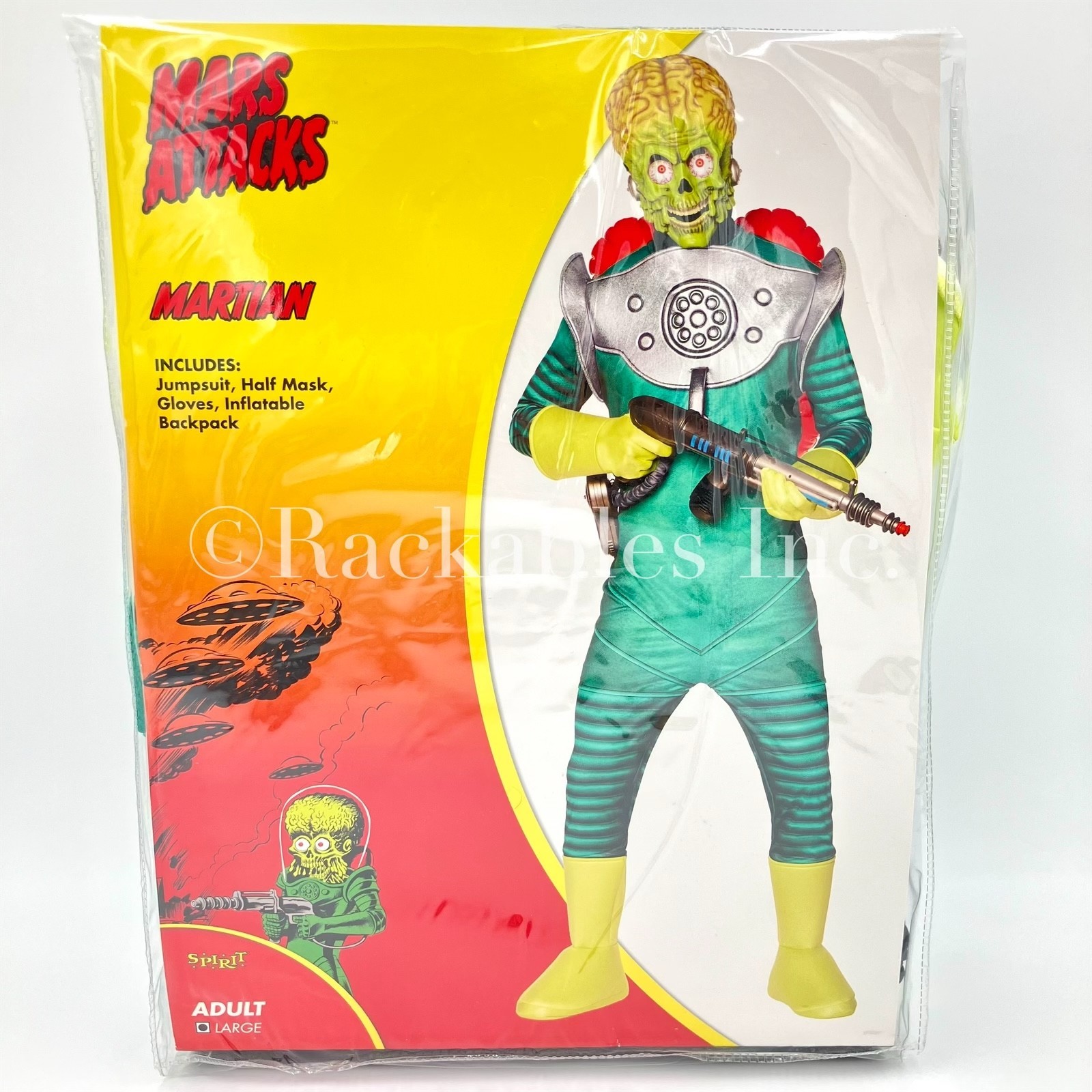 01751205 Spirit Halloween Adult Martian Jumpsuit Costume Mars Attacks Sizes Vary