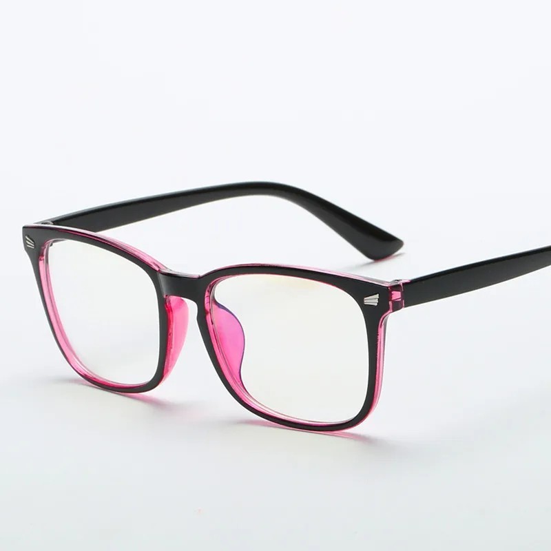 New Clear Lens Glasses Rectangular Frame Spring Hinge Fake Eyewear UV 100%