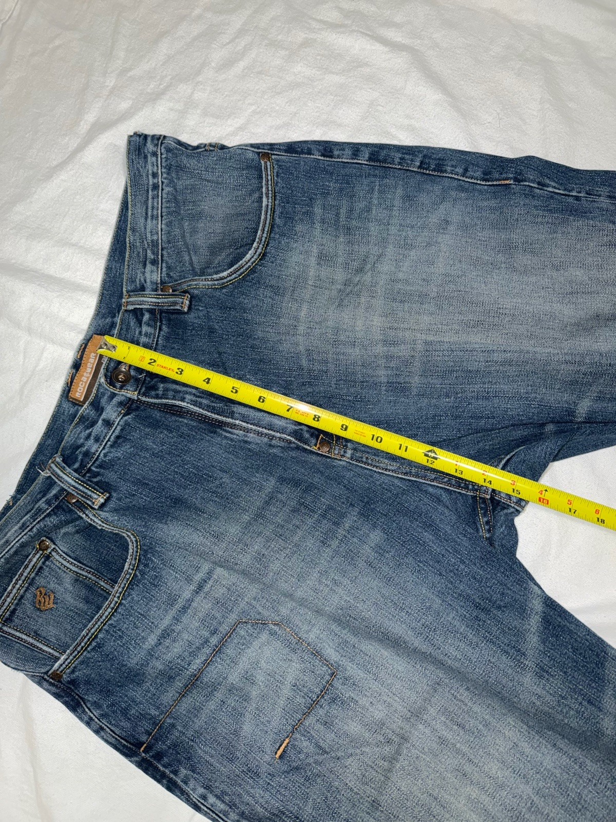Rocawear Men’s Jeans 40×34 Blue Denim Baggy Loose Fit Y2K Hip Hop Streetwear