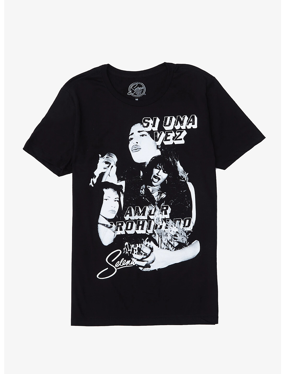 Selena Mens Si Una Vez Amor Prohibido Black T-Shirt New XS-3XL