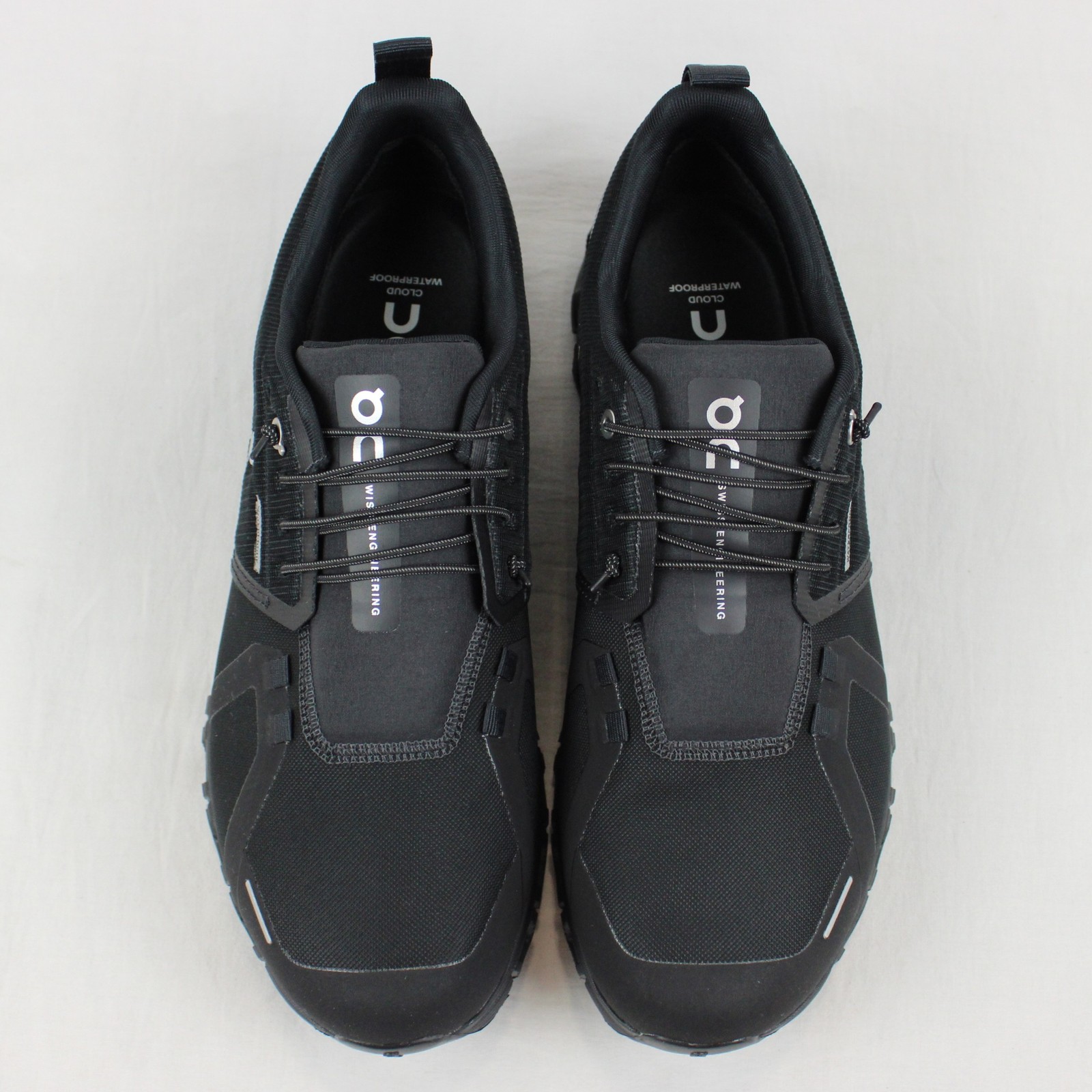 On Cloud 6 Waterproof Sneakers In Black Elasticated Laces Men’s 12 (3MF10061043)