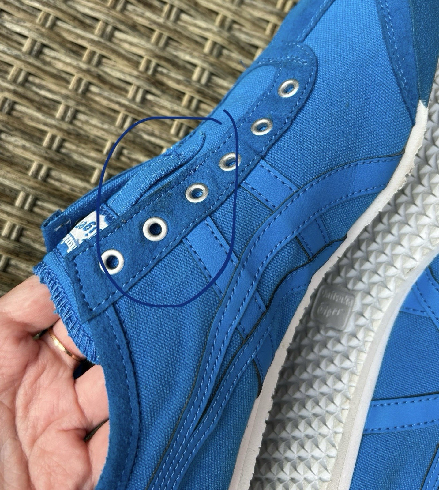 Onitsuka Tiger Mexico 66 Slip-On Trainers Canvas Blue US 7 AW18