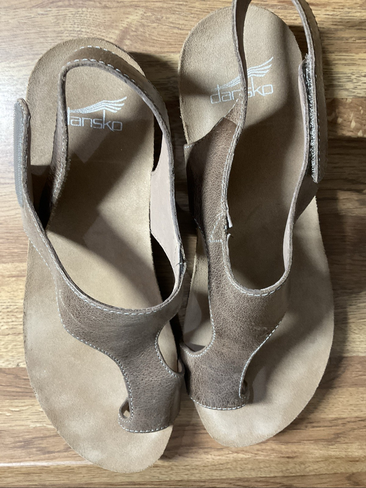 VGC Dansko Reece Slingback Burnished Stone Brown Leather Sz 40 Women’s 8.5-9