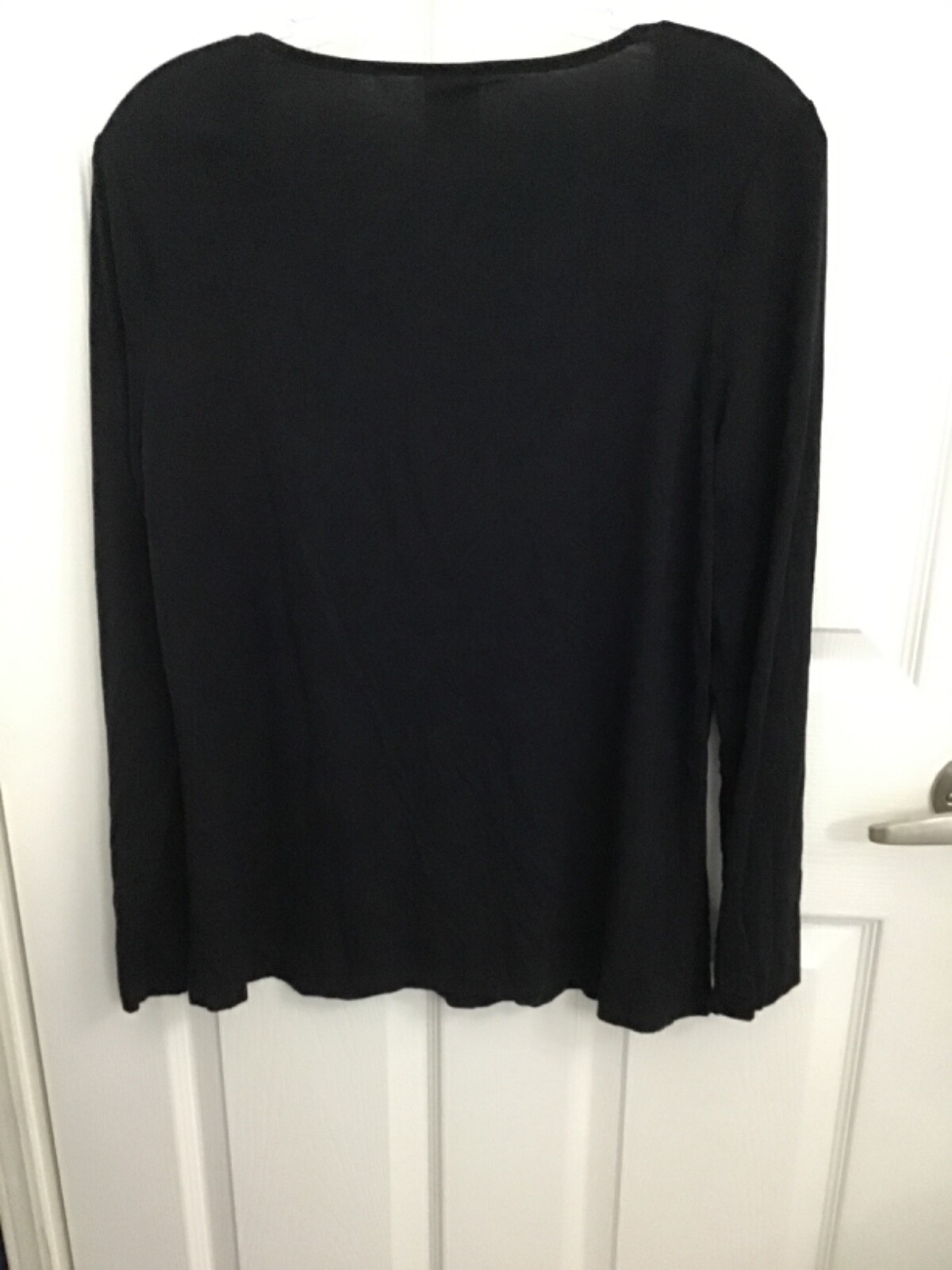Soma Women’s Soft Comfortable Long Sleeve Turnaround Tee/Top Black Size S