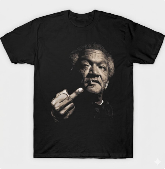 Fred Sanford T-Shirt Funny Retro 1972 Comedy Character Fan Gift Cotton Tee