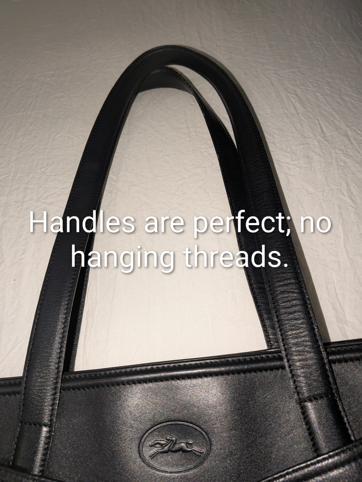 Longchamp black leather business bag 16″ X 12″ X 4″ Excellent condition