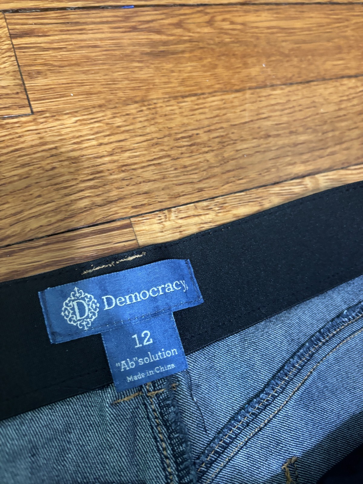 Democracy Womens Ab Technology Bootcut Jeans Sz 12 Blue Dark Wash Comfort Waist