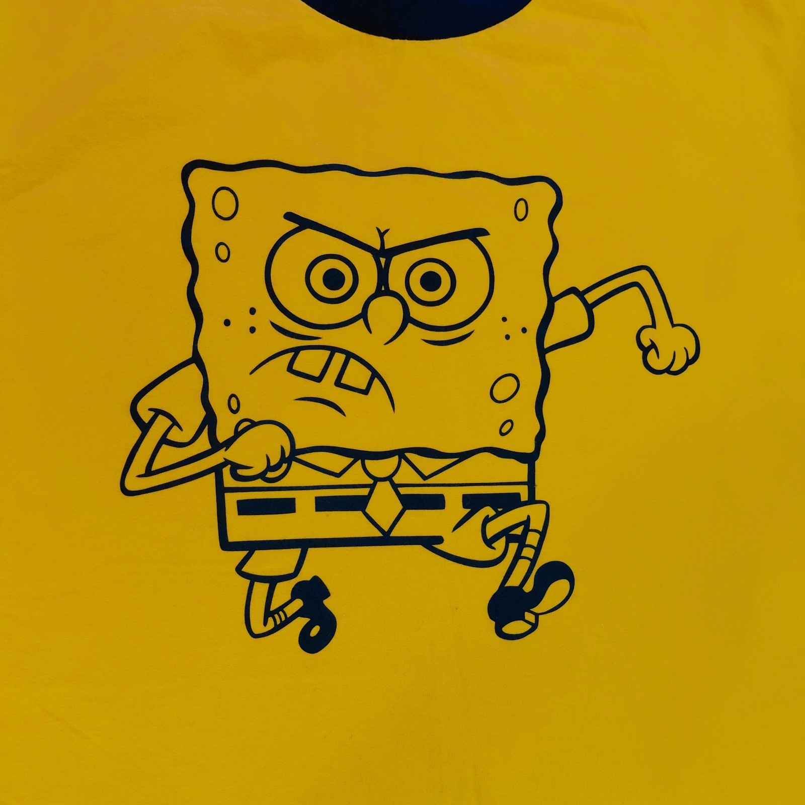 Vintage Spongebob Squarepants T Shirt Mens Large L Ringer Nickelodeon 2002 Y2k