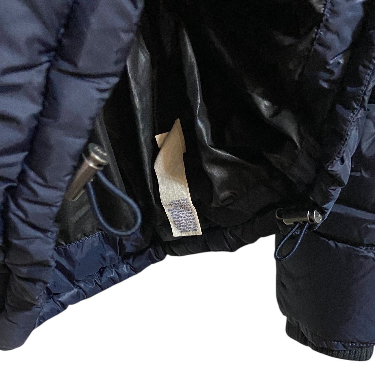 American Eagle Outfitters Puffer Jacket Fur Hood Navy Blue Quilted Winter Coat L