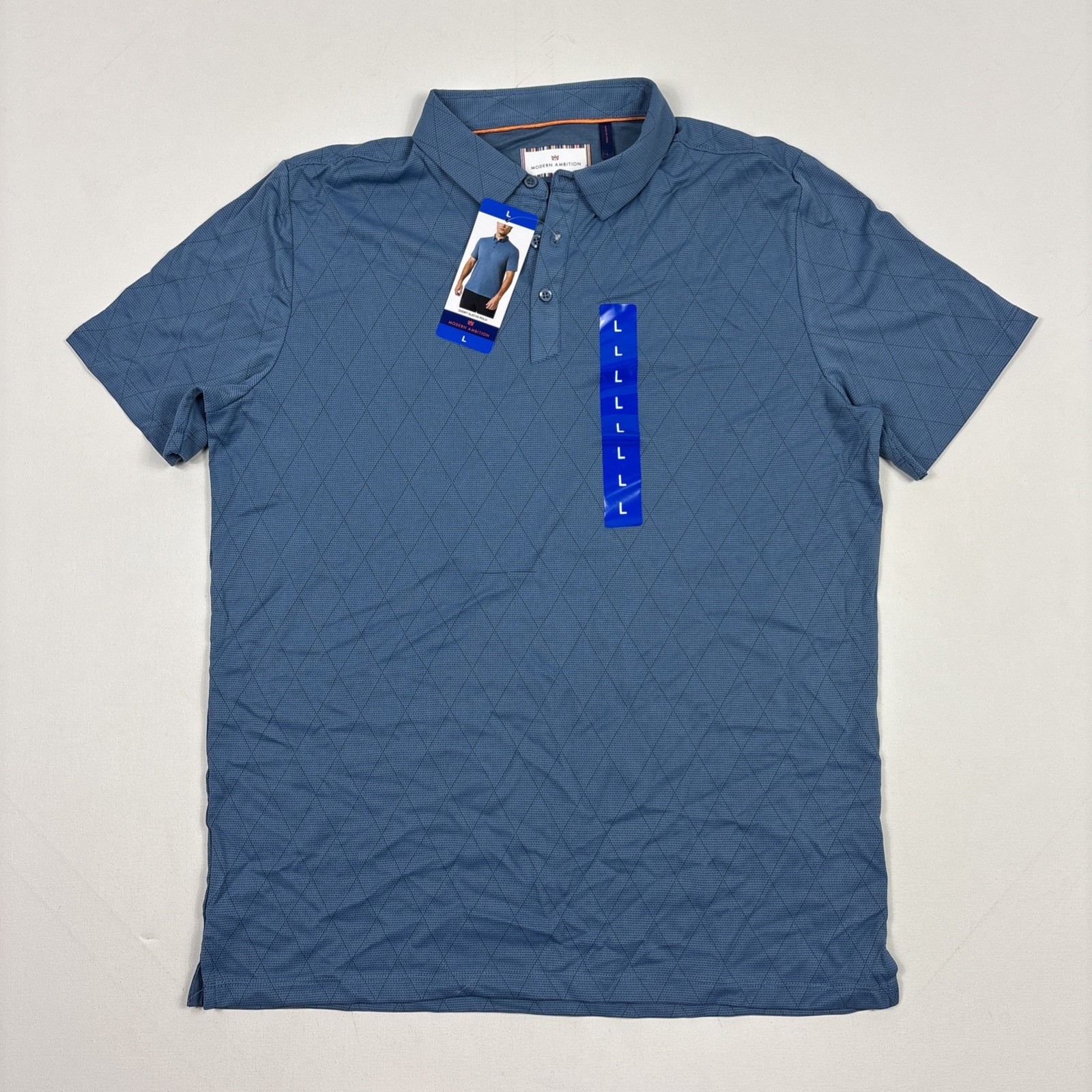 Modern Ambition Men’s Polo Shirt Blue Size Large