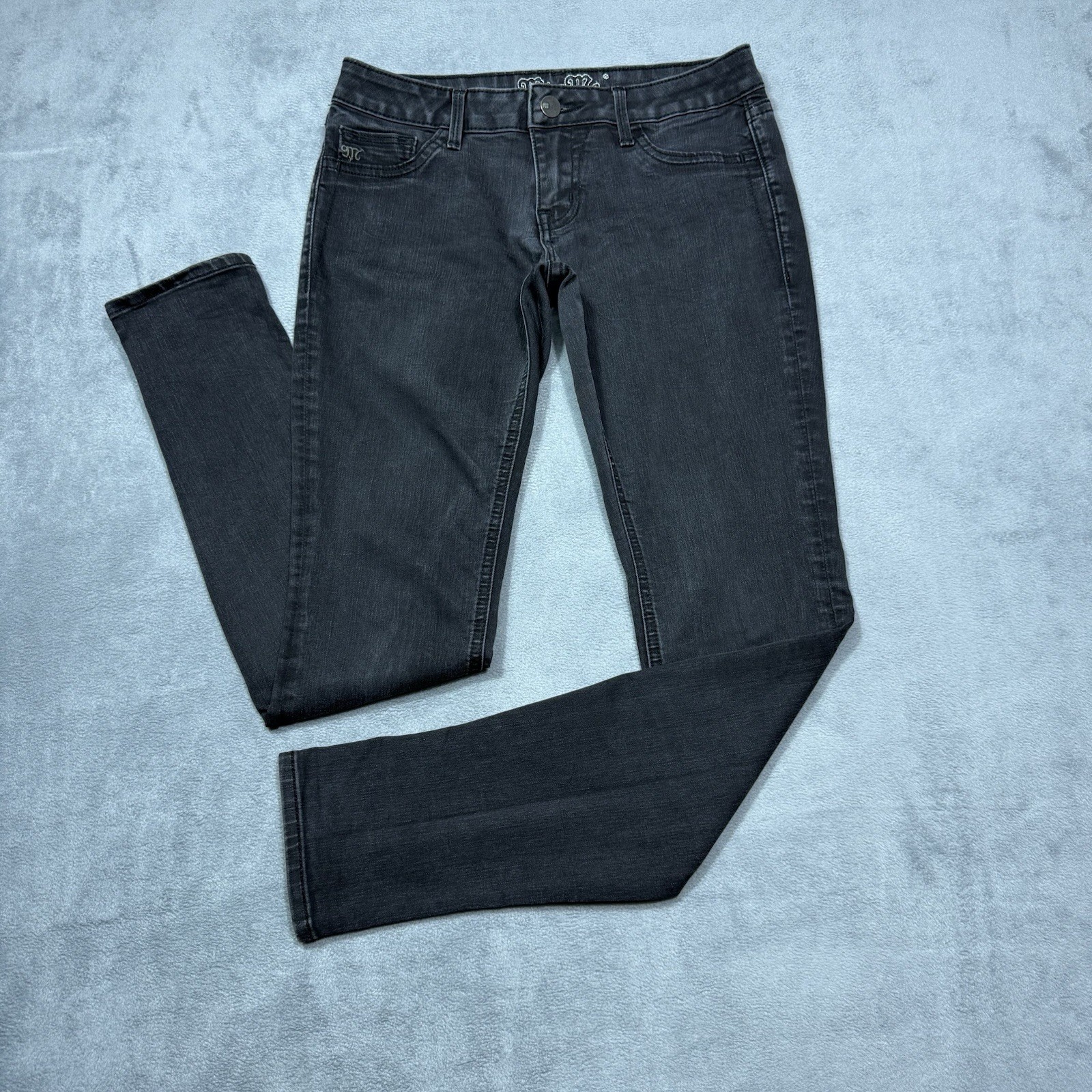 Miss Me Jeans Womens 27×30 Ashley Lowrise Jeggings Black Stretch Denim Boho